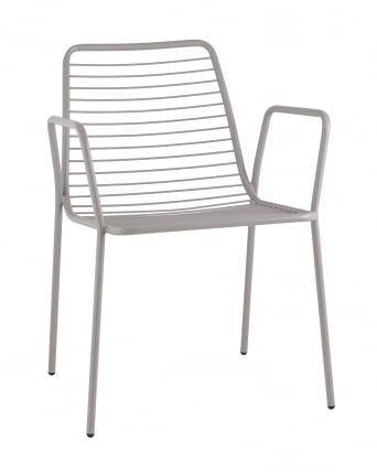Стул Дели с подлокотниками металл серый_0