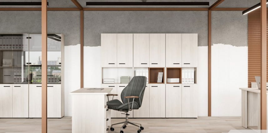 Шкаф для документов дополнительный LEMO L-562 Сосна Скандинавия_1