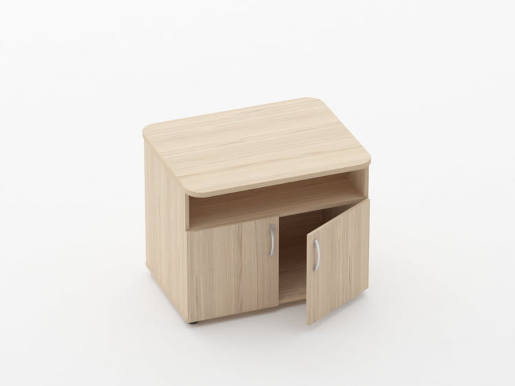 Тумба под оргтехнику Glassy 3.16.10 Дуб молочный_1