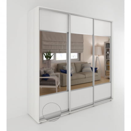 Шкаф-купе 3-х дверный Акцент-Дуэт КЛ 1500х600 Выбеленное дерево_0