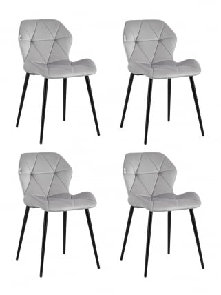 Стул Эдвин велюр серый 4 шт_1