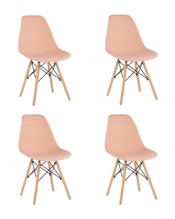 Стул Еамес Стйле ДСВ персиковый 4 шт. комплект (разборный каркас) / Eames Style DSW_0