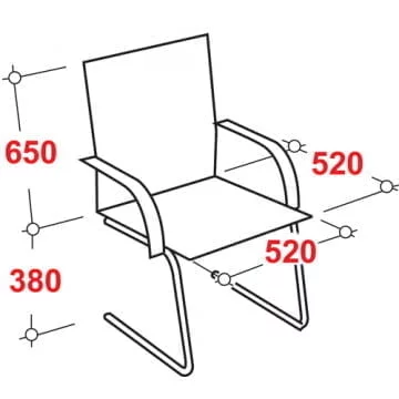 Конференц-кресло VT_CH416-V Кожзам 124480 Черный_2
