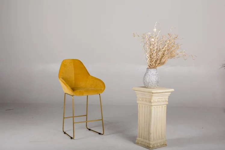 Стул полубарный Kent Желт/Линк Золото_5
