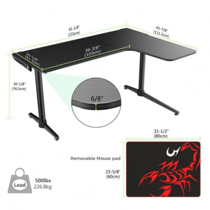 Геймерский стол Eureka L60R_1