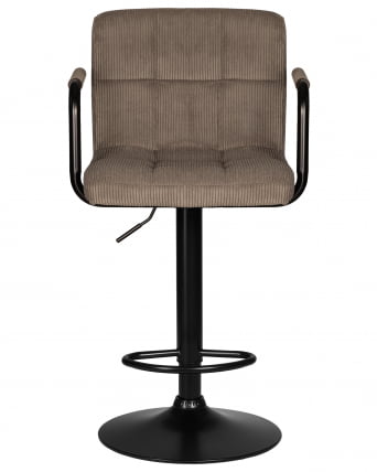 Стул барный DOBRIN KRUGER ARM BLACK (какао вельвет (LAR-E2041-05))_5