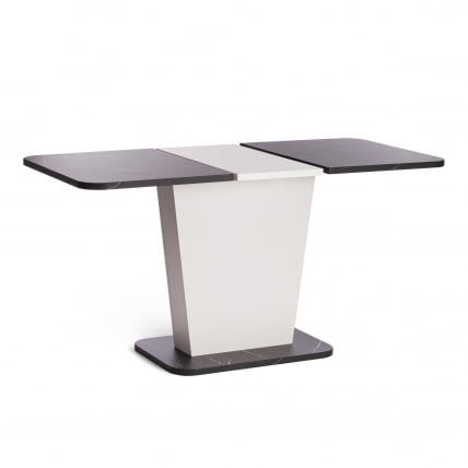 Стол обеденный GENT ЛДСП, 110-145x68,6x75,5 см, Мрамор Блэк Роял/Белый_4