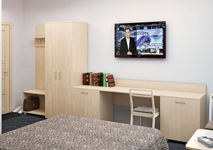 Вешалка с багажницей и зеркалом LIGHT С-ВБЗ-80 Клен_1