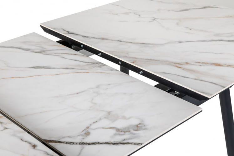 Стол Месси раздвиж. 120-160 Светлый мрамор/Бабочка_6