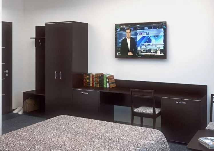 Стол (узкий) с тумбой и бортиком (левый) LIGHT С-СТУ-120 Л Венге Цаво_1