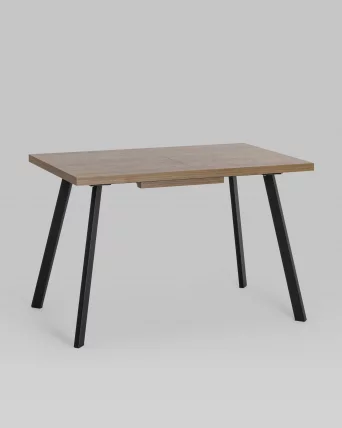 Стол обеденный раскладной Plain раскладной 116-158*74 Дуб Ка/черный_1