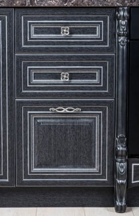 Кухонный гарнитур 1500 Италия №06 Черный Дуб темный_3