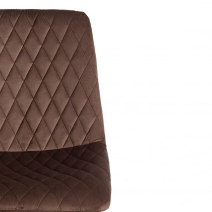 Стул CHILLY X (mod. 7096) ткань/металл, 45x53х88 см, высота до сиденья 50 см, коричневый barkhat 12/черный_5