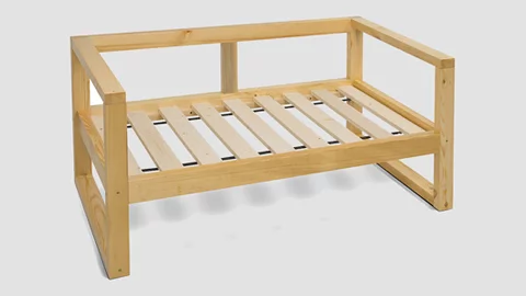 Диван двухместный DEmoku Д-2 бежевый-темный дуб_3