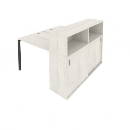 Рабочая станция с опорным шкафом-купе Metal System БП.РС-СШК-2.1 Наварра/Антрацит_0