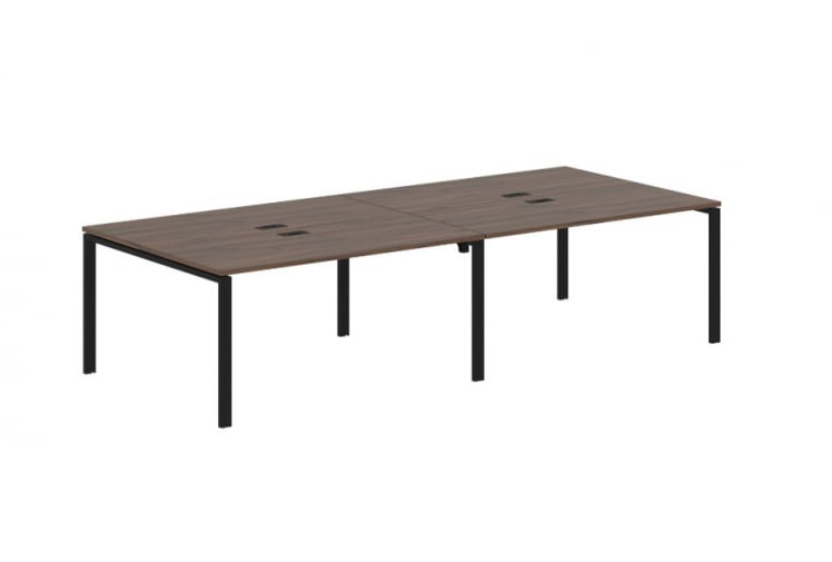 Бенч-система 4-местная EDIS EUWST 3113 Дуб Денвер темный Черный_0