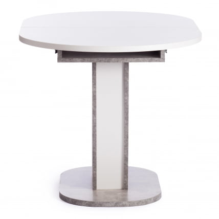 Стол обеденный SATURN ЛДСП, 120-160x80x75,5 см, Бетон/Белый_2