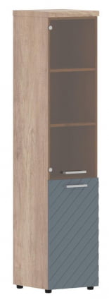 Шкаф колонка комбинированная с топом (левый) Torr LUX TLHC 42.2 L Дуб Каньон Серо-голубой_0