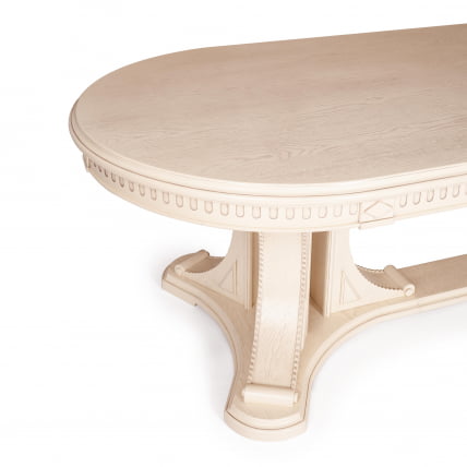 Стол VERSAL овальный бук, мдф, 300 (350/400) х 110 х 78 см, бежевый патина_8