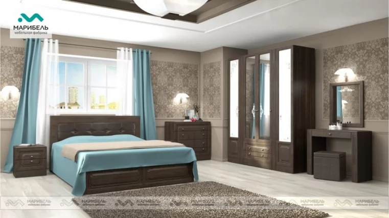 Кровать 1400*2000 с подъемным механизмом Ева-11 Шоколад Венге_3