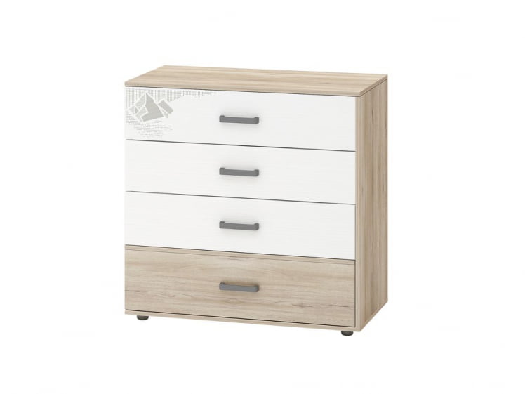 Комод Эверест 500.09 Дуб Кронберг/Белый шпон_0
