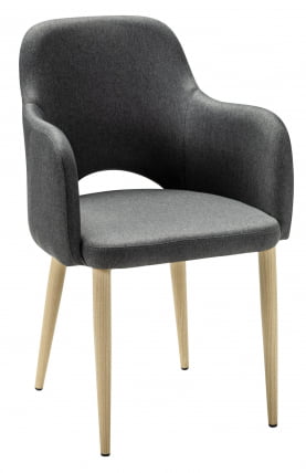 Кресло Ledger К темно-серый/нат.дуб_0