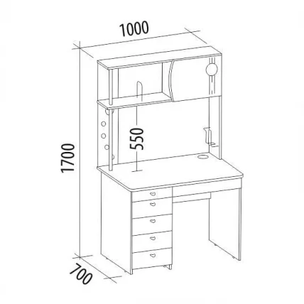 Письменный стол Орион 8.10 Сонома-Магнолия_1