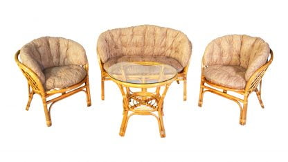 Комплект Багама с диваном, подушки светлые полные Bahama11 мед_0