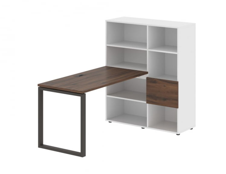 Рабочая станция EDIS EQRST 1113 Дуб Денвер темный Мокко Белый_0