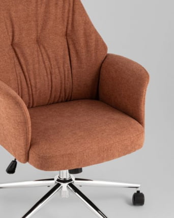 Кресло офисное TopChairs Neoma терракотовый ткань_6