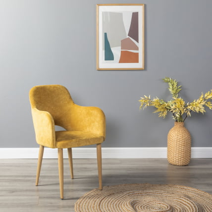 Кресло Ledger К желтый/нат.дуб_4