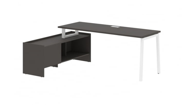 Стол с тумбой EDIS ELCT 19614 Мокко Белый_0