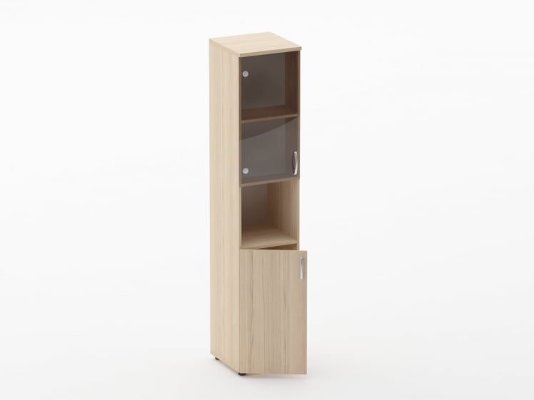 Шкаф высокий со стеклом и нишей Glassy 6.19.14Л Венге_1