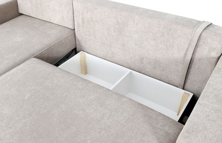 Диван угловой Бостон Стандарт Бежево-коричневый_1