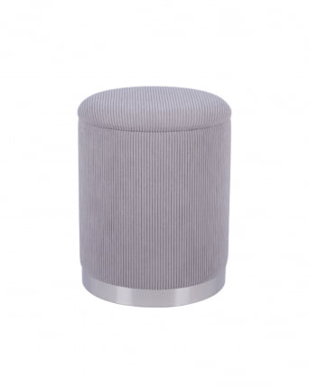 Пуф Эмили с ящиком серебро вельвет серый_1