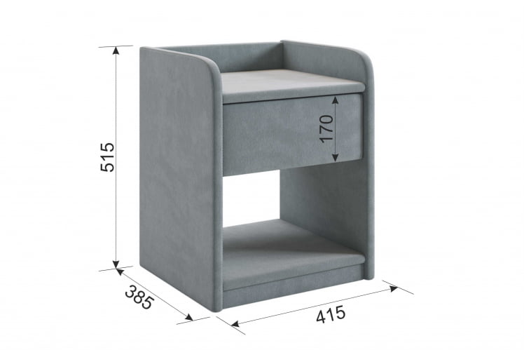 Тумба прикроватная Аманда 2 TM-003.2 персик (велюр)_1