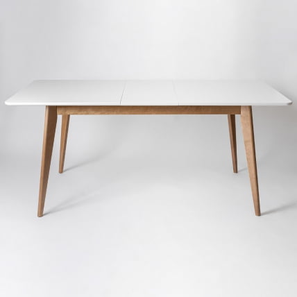 Стол обеденный Пегас Plus 120x75 Эмаль белая Морилка Орех_1