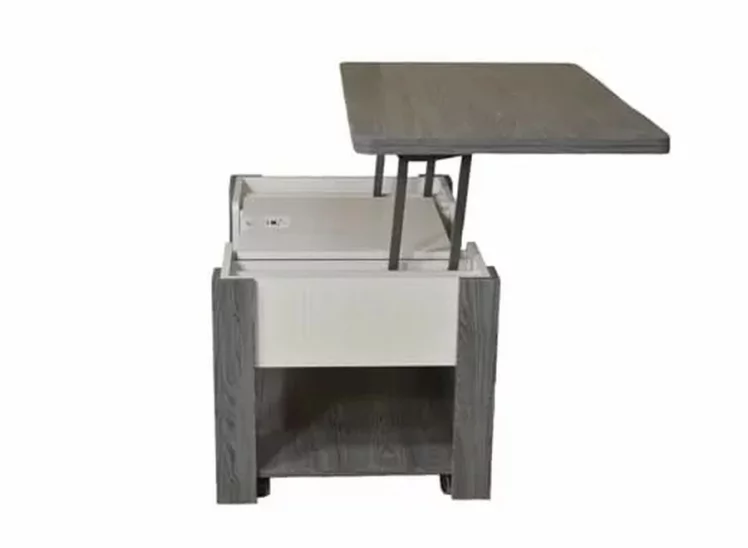 Стол-трансформер раскладной Стэп-4 Ясень черный Бодега белый_4