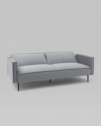 Диван прямой Кассель велюр Серый_2