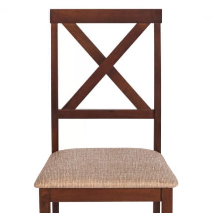 Стул обеденный Хадсон/Худсон (2 шт.в упаковке) дерево гевея/мдф, каппуcсино (темный орех), ткань кор.-зол. (1505-9), 44кс42кс89 см / Хадсон/Hudson cappuccino 44x42x89_1