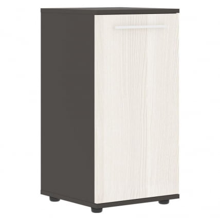 Шкаф колонка с глухой малой дверью EDIS ELCS 42.1 Ясень Траун Белый Мокко_0