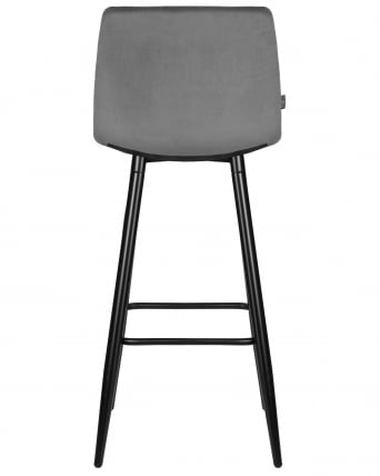 Стул барный DOBRIN NICOLE (черные матовые ножки, темно-серый велюр (108-91))_4