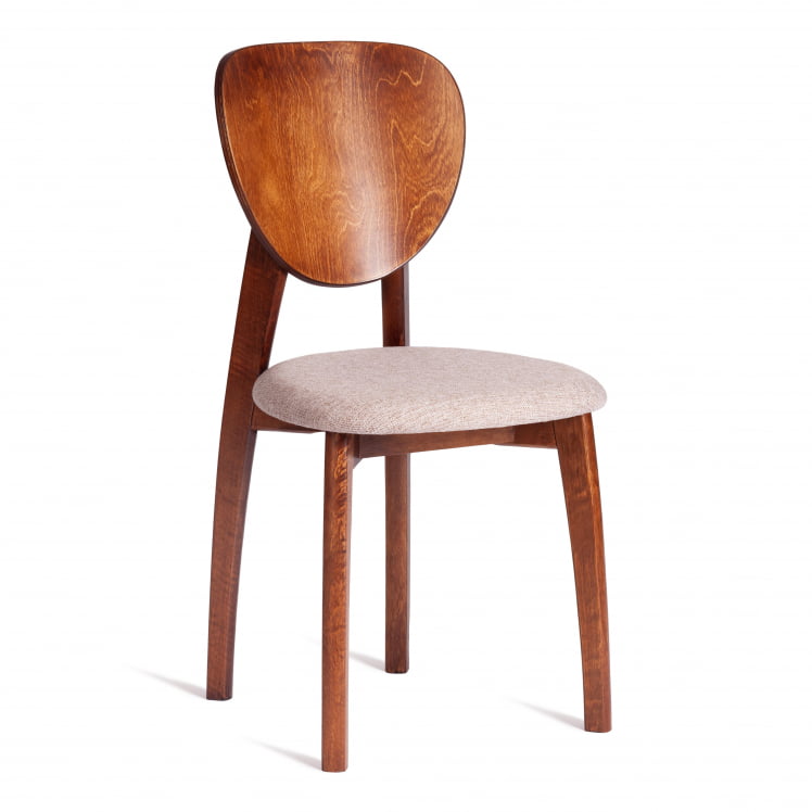 Стул ДИАМАНТЕ мягкое сидение бук, 42кс42кс85см, коричневый, ткань воол карамел, бежевый / DIAMANTE 42x42x85см, wool caramel,_0