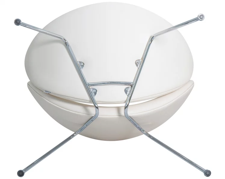 Кресло дизайнерское DOBRIN EMILY Белый винил YP17_6