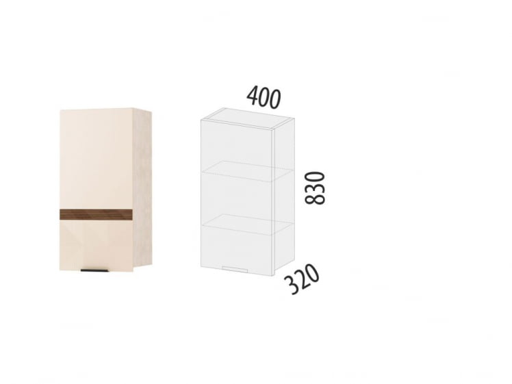 Шкаф кухонный (лев/прав) Дакота 103.03_1