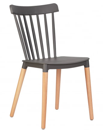 Стул обеденный ДОБРИН ТХЕО ножки светлый бук темно-серый ГР-04 / DOBRIN THEO GR-04_0