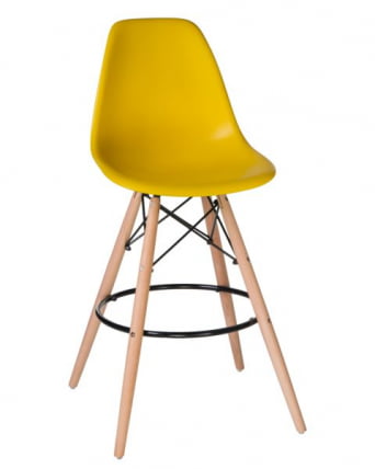 Стул барный DOBRIN DSW BAR (ножки светлый бук, цвет сиденья желтый (Y-01)) 2 шт_1