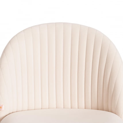 Кресло MELODY флок , молочный, 4_6