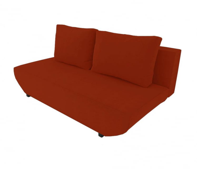 Диван Классик Мини без подлокотников (Berhouse) Цвет фасада: Оранж Велюто 27; Тип: Прямой; Материал фасада: Металл/Велюр_0