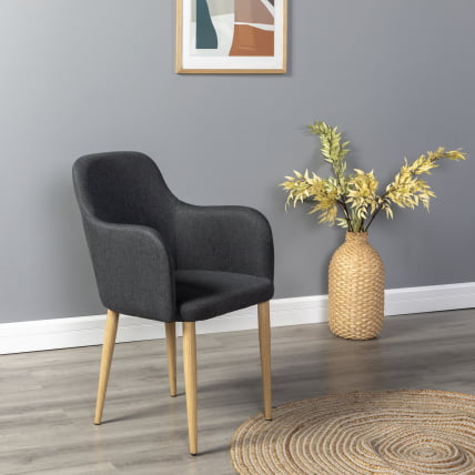 Кресло Ledger К темно-серый/нат.дуб_5